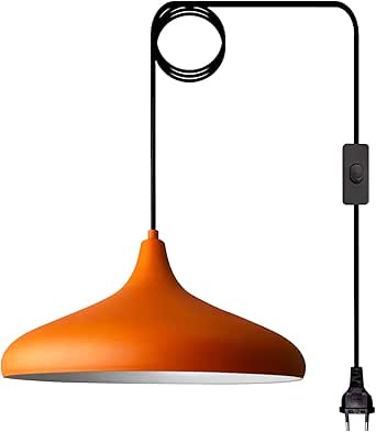 Bamyum Champion Metall mit 450 cm Kabel Schalter EU Stecker, Hängelampe